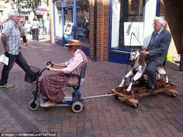 3F631A7D00000578 4425880 Giddy up For whatever reason this elderly woman is towing a male a 2 1492671960558